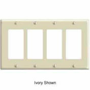 Leviton 80412-W 4-Gang Decora/GFCI Device Decora, Standard, Thermoset, White