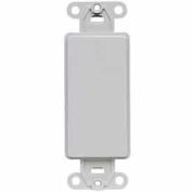 Leviton 80414-GY QuickPort Decora Multimedia Blank Insert, Gray - Pkg Qty 5