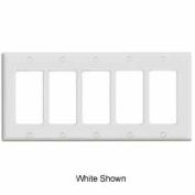 Leviton 80423-Gy 5-Gang Decora/Gfci Device Decora, Standard, Thermoset, Gray - Min Qty 18