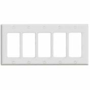 Leviton 80423-T 5-Gang Decora/Gfci Device Decora, Standard, Light Almond - Min Qty 18
