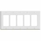 Leviton 80423-W 5-Gang Decora/Gfci Device Decora, Standard, Thermoset, White - Pkg Qty 10