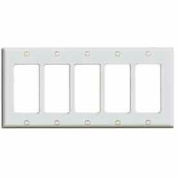 Leviton 80423 5-Gang Decora/Gfci Device Decora, Standard, Thermoset, Brown - Min Qty 18