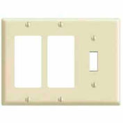 Leviton 80431-T 3-Gang 1-Toggle 2-Decora/GFCI Device Combo, Standard, Lt Almond