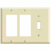 Leviton 80431 3-Gang 1-Toggle 2-Decora/GFCI Device Combo, Standard, Brown
