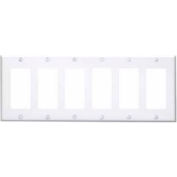 Leviton 80436-W 6-Gang Decora/Gfci Device Decora, Standard, Thermoset, White - Pkg Qty 10