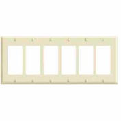 Leviton 80436 6-Gang Decora/Gfci Device Decora, Standard, Thermoset, Brown - Min Qty 15
