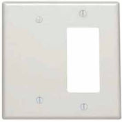 Leviton 80608-T 2-Gang 1-Blank 1-Decora/GFCI Device Combo, Light Almond