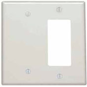 Leviton 80608-W 2-Gang 1-Blank 1-Decora/GFCI Device Combo, White - Pkg Qty 25