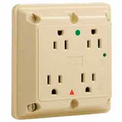 Leviton 8480-Igi 4-In-1 Receptacle, Straight Blade, Hospital Grade, Ivory