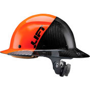 Lift Safety DAX Carbon Fiber Full Brim 50-50, Orange/Black