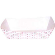 Paper Food Baskets, 25 lbs. Capacity, Red/White, 500 ct