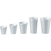 Dart® Foam Cups, Hot/Cold, 10 oz., White, 1000 ct