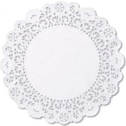 Hoffmaster HFM 500239 - Cambridge Lace Doilies, Round, 12", White, 1000 ct