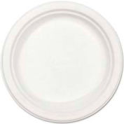 Chinet® HUHPOLKA, Vine Molded Fiber Plates, 8 3/4" Dia., White, 500/Carton