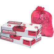 Health Care Biohazard Printed Waste Liners, 1.3 mil, 40" x 46", Red, 100/Carton