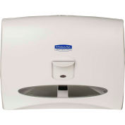 Boardwalk Push-Lever Personal Toilet Seat Cover Dispenser, White Holds 125 Covers - KIM09505