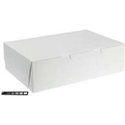 Tuck-Top Bakery Boxes, 19w X 14d X 4h, White, 50 ct