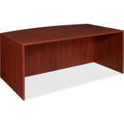 Lorell® Bow Front Desk Shel - 72"W x 36"D x 29-1/2"H - Mahogany - Essentials Series