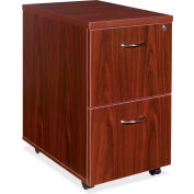 Lorell® Mobile Pedestal - 16"W x 22"D x 28-1/4"H - Mahogany - Essentials Series