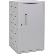 Luxor Vertical Wall/Desk Tablet Charging Cabinet For 12 Devices, 13"W x 15-3/4"D x 24-3/8"H, Gray