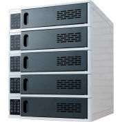 Luxor 5-Bay Charging Locker For Mobile Devices With Up To 17" Screen Size