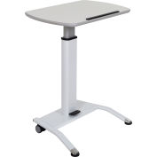 Luxor® Pneumatic Height Adjustable Lectern - White