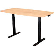 Luxor Electric Adjustable Conference Table - 72"L x 36"W - White Oak