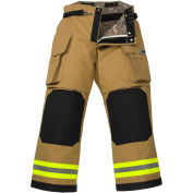 Lakeland BP3307G OSX B2™ Battalion Fire Protective Pleated Turnout Gear Pants 44"-30", Gold