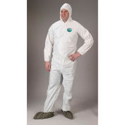 Lakeland CTL414 Micromax® NS Disposable Coverall XL, White, Hood, Elastic Wrists/Boots, 25/Case