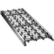 Ashland 10' Straight Galvanized Steel Skatewheel Conveyor 34032 - 24" OAW - 20 WPF