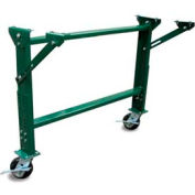 Ashland Castered H-Stand for Ashland 36" BF Roller Conveyor - 23-5/8" to 32-1/4"H