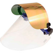 Paulson QuickView Flip Front Face Shield Kit, Slotted Caps, Clear/Gold/Green Window, QV226GHCFM- 2