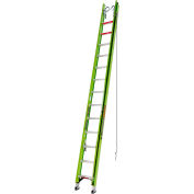 Little Giant 28' HyperLite 375 lb. Cap Type IAA Extension Ladder W/ Cable Hooks/V-Rung/Claw - 17528