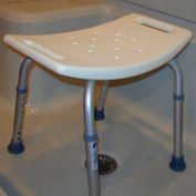 McKesson Sunmark® Econo Aluminum Shower Bench without Backrest, 250 lbs. Capacity, White