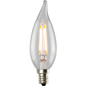 Luminance L7588-1 CA12 Flame Tip Nostalgia LED Filament Bulb Clear E12 Base 2W 200 Lumens 2700K