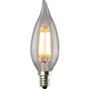 Luminance L7589-1 CA12 Flame Tip Nostalgia LED Filament Bulb Clear E12 Base 3.5W 350 Lumens 2700K
