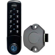 LockeyUSA Electronic Keypad Cabinet & Locker Lock EC780BVSLAM - Vertical Keypad - SLAM Latch - Black