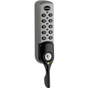 LockeyUSA ADA Compliant Electronic Keypad Cabinet & Locker Lock EC782SV - Vertical Keypad - Silver