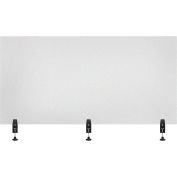 Luxor RECLAIM® Acrylic Sneeze Guard Desk Divider - 60"W x 30"H - Frosted