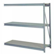Bulk Storage Rack Add-On, 3 Tier, Solid Decking, 60"W x 48"D x 72"H Gray