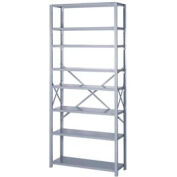 Lyon Steel Shelving 22 Gauge 36"W x 18"D x 84"H Open Style 8 Shelves Py Add-On