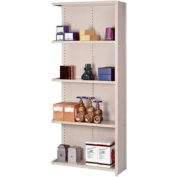 Lyon Steel Shelving 20 Gauge 48"W x 24"D x 84"H Closed Style 5 Shelves Py Add-On