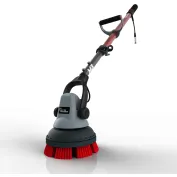 Global Industrial Mini Floor Scrubber W/Floor Pads, 11 Cleaning Path