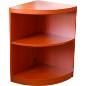 Safco® Aberdeen Series 18"W 2 Shelf Quarter Round with 1 Fixed Shelf Cherry