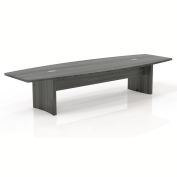 Safco® 12' Boat-Shaped Conference Table Gray Steel - Aberdeen Series