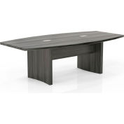 Safco® 8' Boat-Shaped Conference Table Gray Steel - Aberdeen Series
