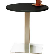 Safco® Bistro Series 30" Round Dining Height Restaurant Table W/Stainless Steel Base, Black