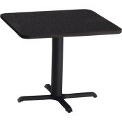 Safco® Bistro Series 30" Square Dining Height Restaurant Table W/Black Base, Black