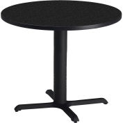 Safco® Bistro Series 36" Round Dining Height Restaurant Table, Black