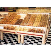 Table W/ Pull-Out Drawers, 48"L x 36"W x 24-1/4"H, Hardwood, Select Cherry